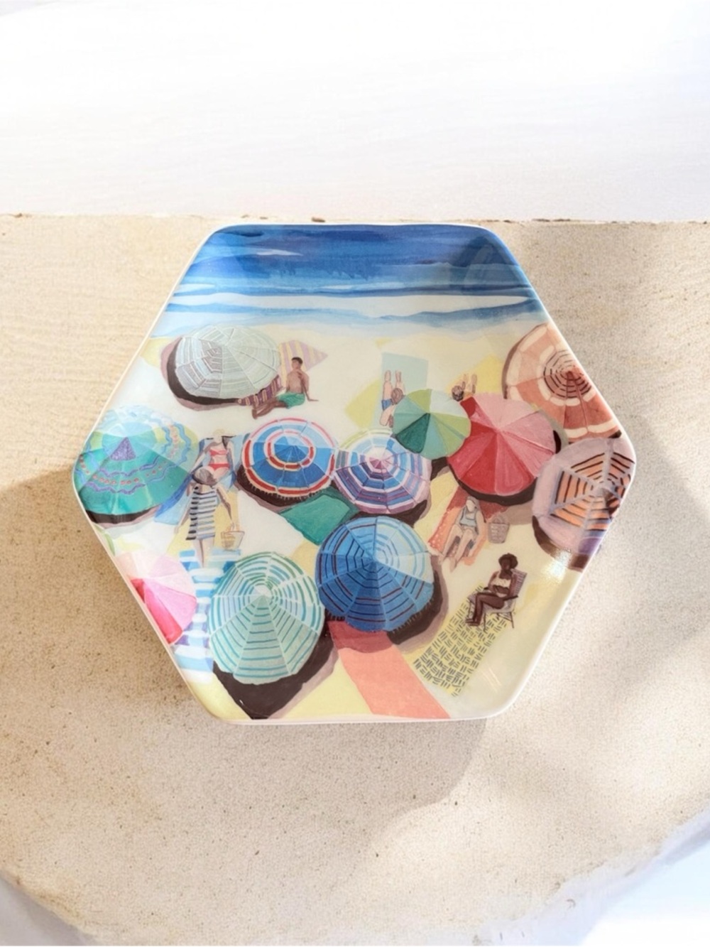 Green Box Art + Culture Summer Beach Umbrella Design Mini Plate